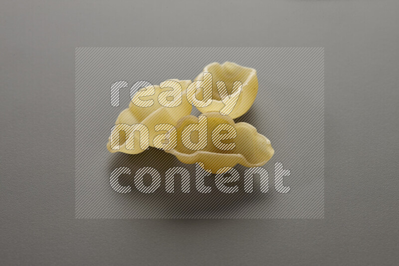 Snails pasta on grey background