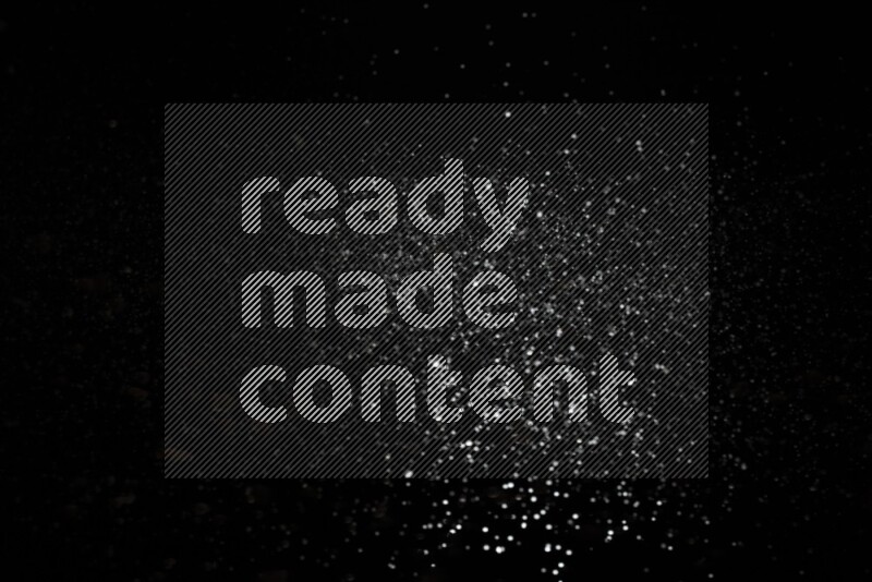 Snow spray on black background