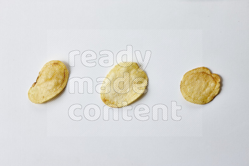 Chips snacks on white background