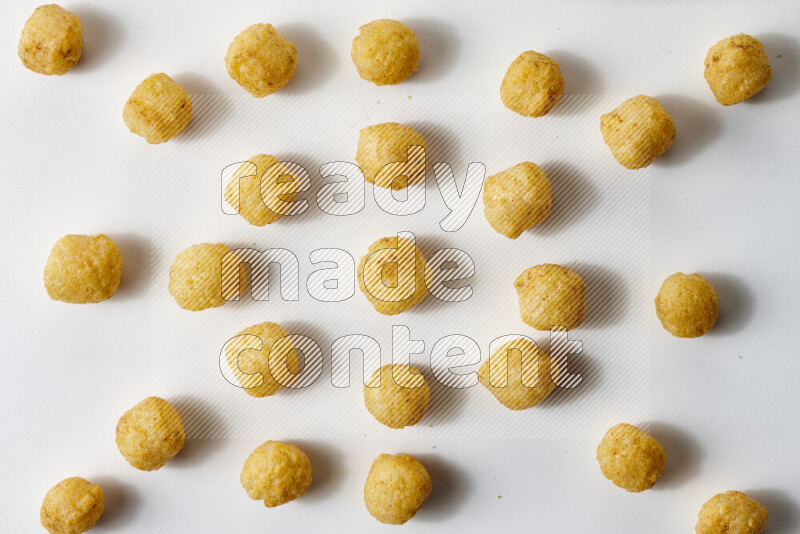 Puffs snacks on white background
