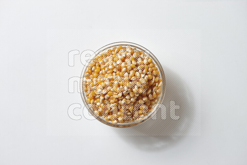 Dry Corn Kernels on white background