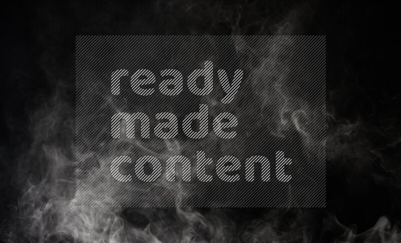 irregular white smoke on black background.