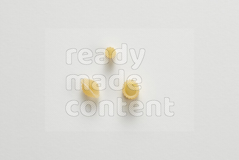 Different pasta types on white background