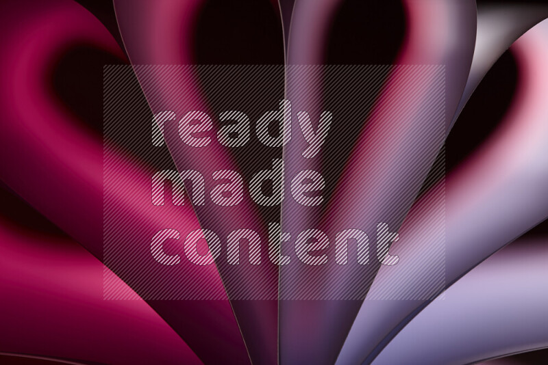 فن تجريدي يعرض منحنيات وتدرجات اللون الوردي والأحمر مكونه بضوء ملون