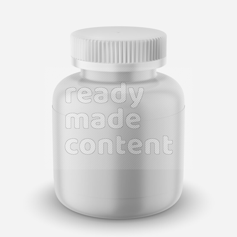 Glossy plastic bottle mockup with blank label isolated on white background 3d rendering