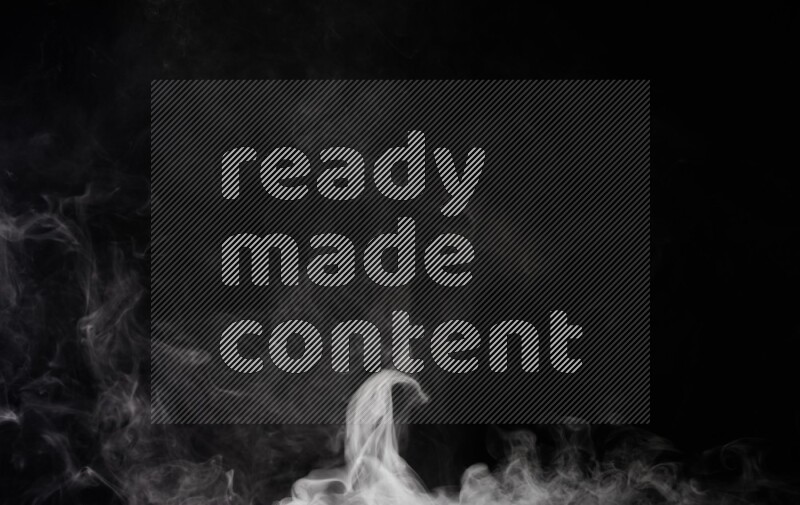 irregular white smoke on black background.