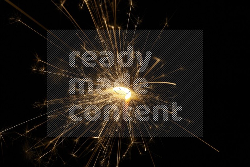 Sparkler candle isolated on black background