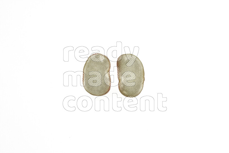 Peach slices on illuminated white background