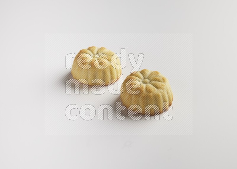 Two Pieces of Maamoul direct on white background