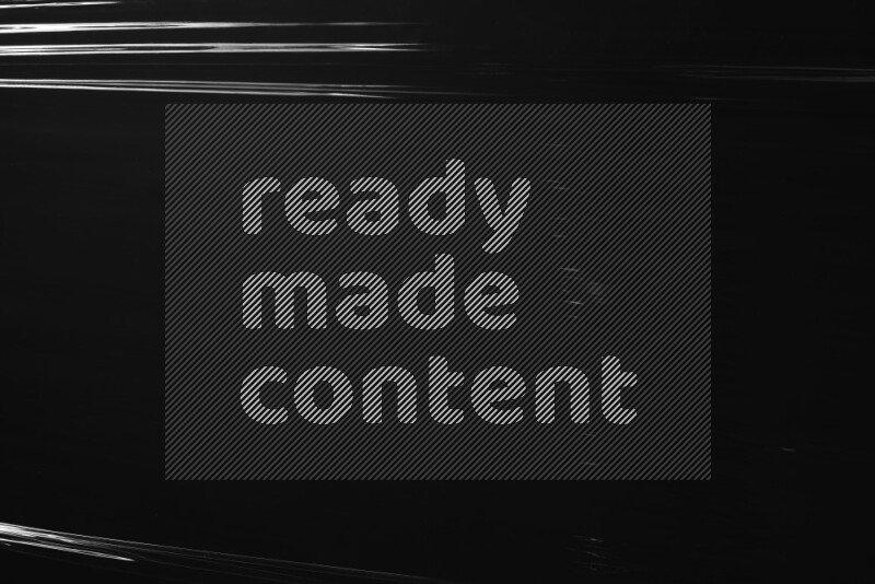 Plastic wrap texture on black background