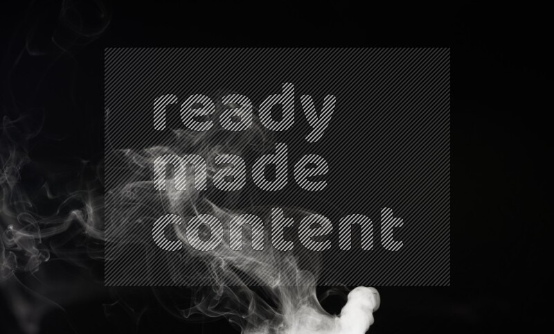 irregular white smoke on black background.