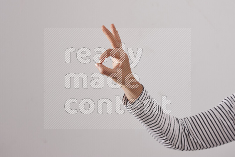 Woman hands gesturing sign language