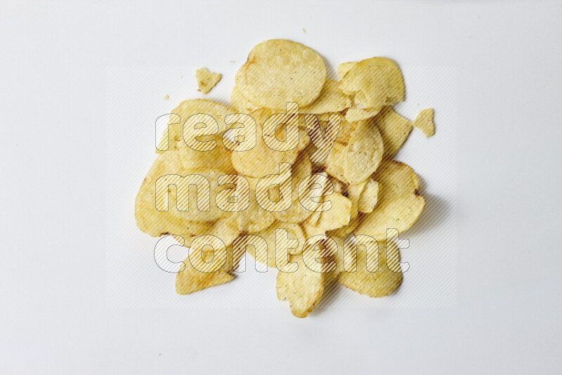 Chips snacks on white background