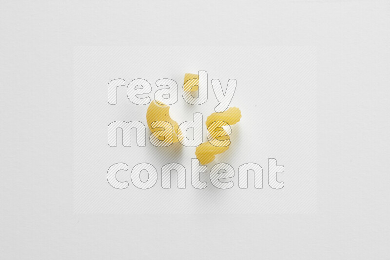 Different pasta types on white background