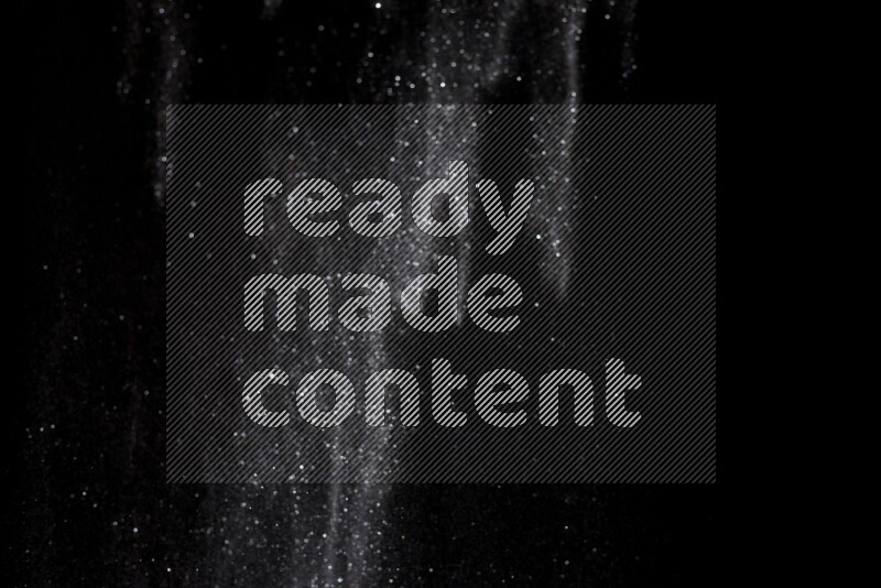 Silver glitter powder isolated on black background