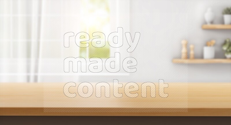 Kitchen tabletop with kitchen view