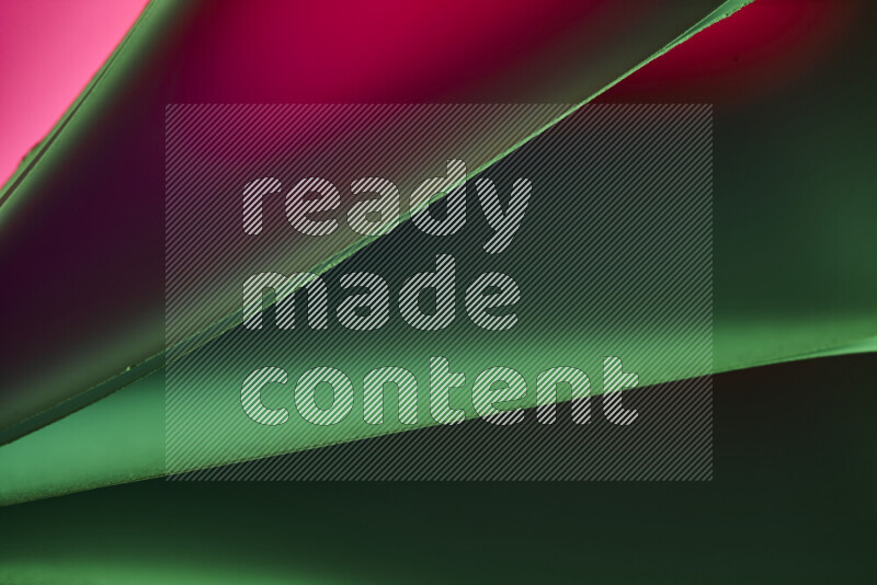 An abstract art piece displaying smooth curves in warm and cold gradients created by colored light