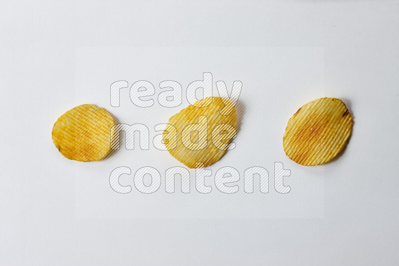 Chips snacks on white background