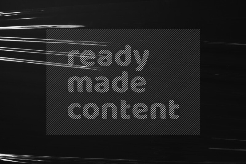 Plastic wrap texture on black background