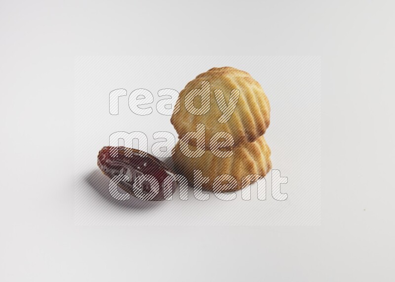 Two Pieces of Maamoul direct on white background