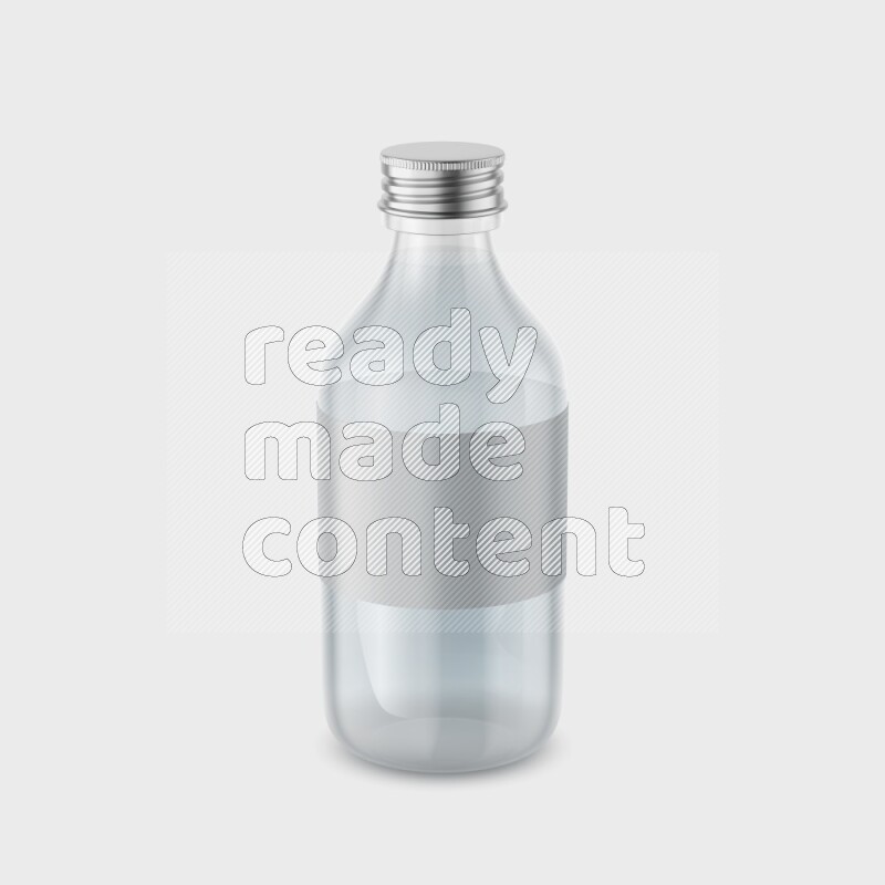 Plastic bottle mockup with a metal cap and a label isolated on white background 3d rendering