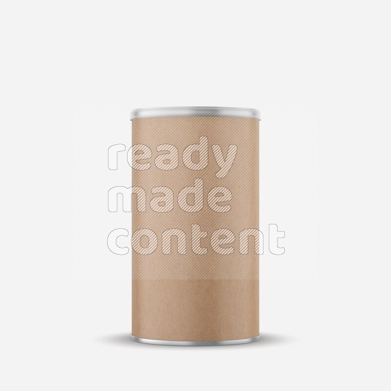 Kraft paper tube mockup with plastic cap isolated on white background 3d rendering