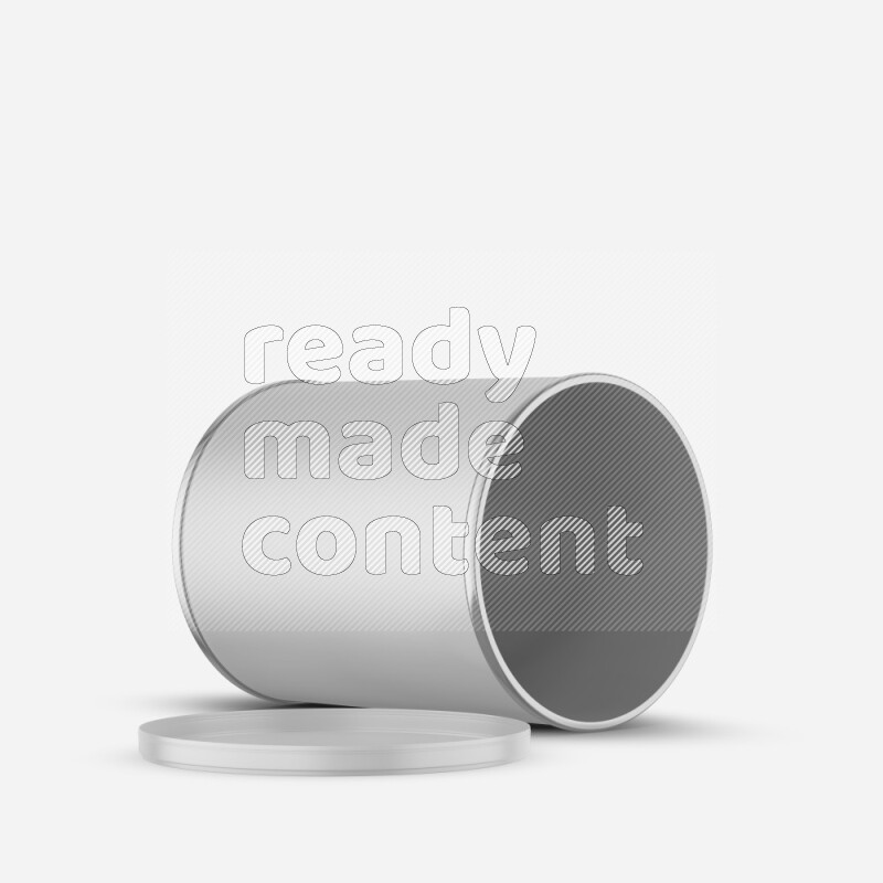 Small paper tube mockup with glossy label and plastic cap isolated on white background 3d rendering
