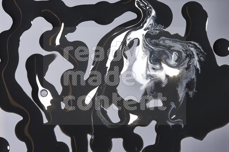 Abstract colorful background with mixed of white and black paint colors