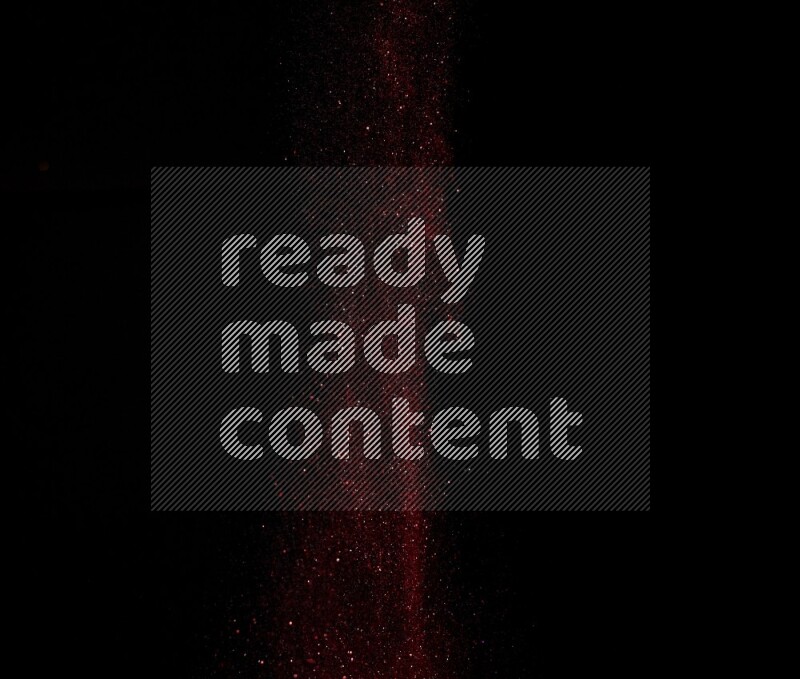 Red glitter powder isolated on black background