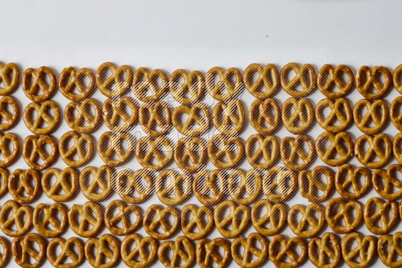 Pretzels snacks on white background