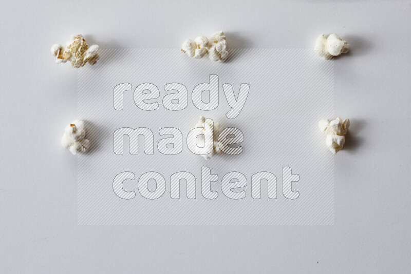 Popcorn snacks on white background