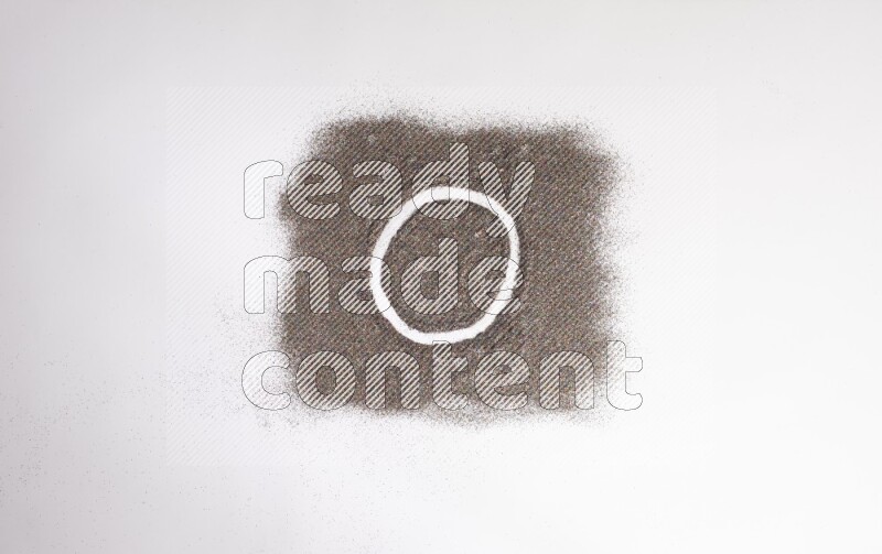 Alphabets written with glitter on white background