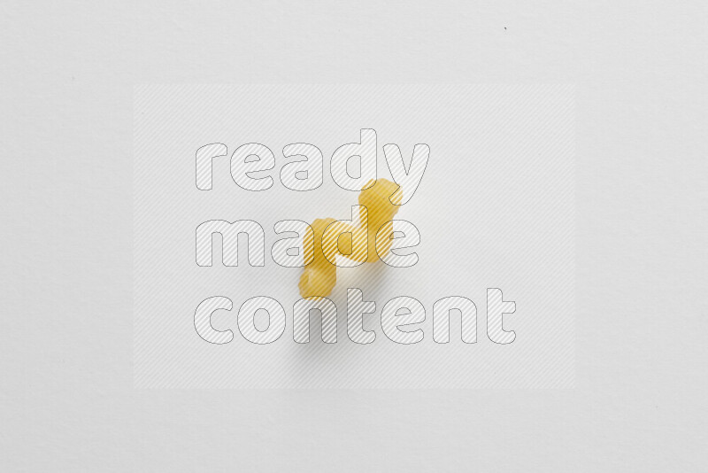 Twist pasta on white background