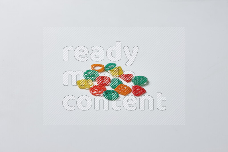 Snacks on white background