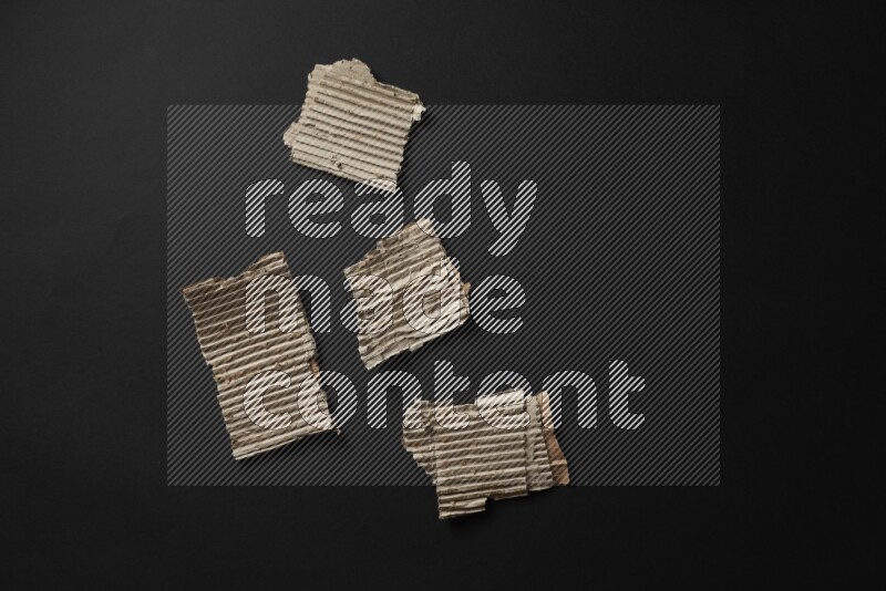 Cardboard on black background