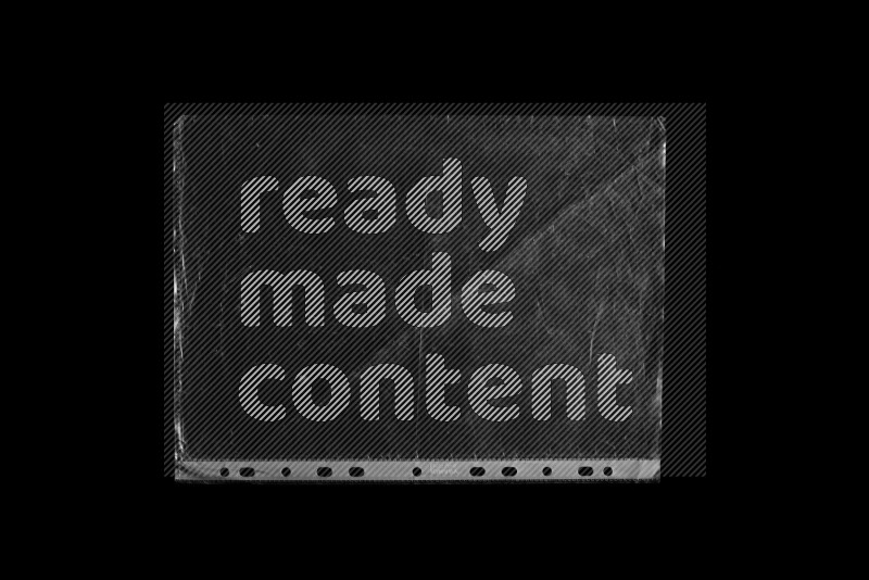 Transparent plastic textures on black background