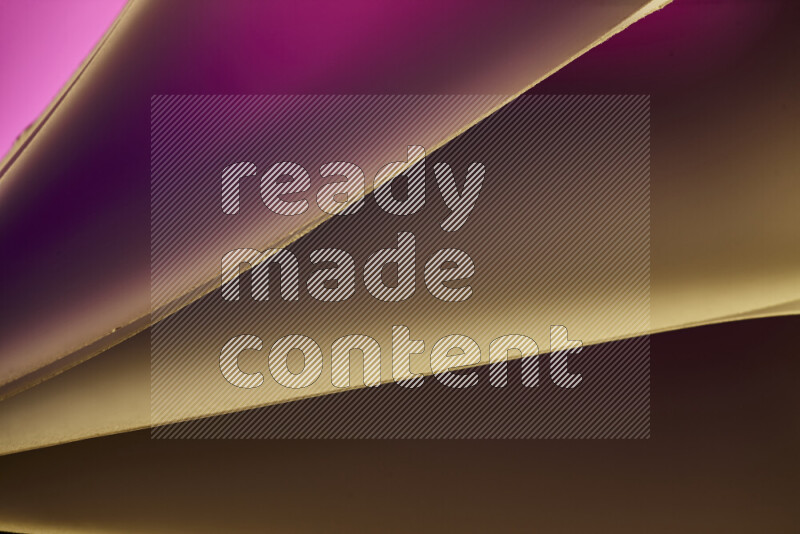 An abstract art piece displaying smooth curves in warm and cold gradients created by colored light