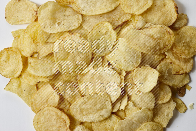Chips snacks on white background