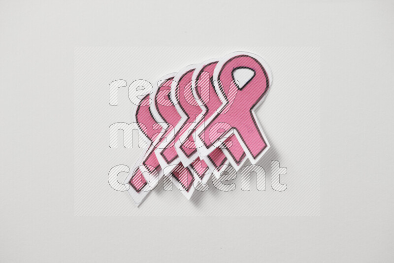 Cancer awareness signs on white background