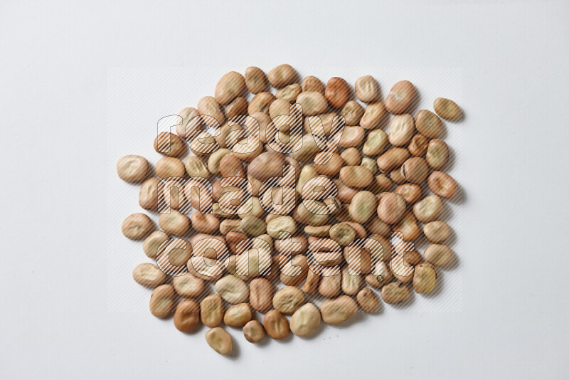 Fava beans on white background