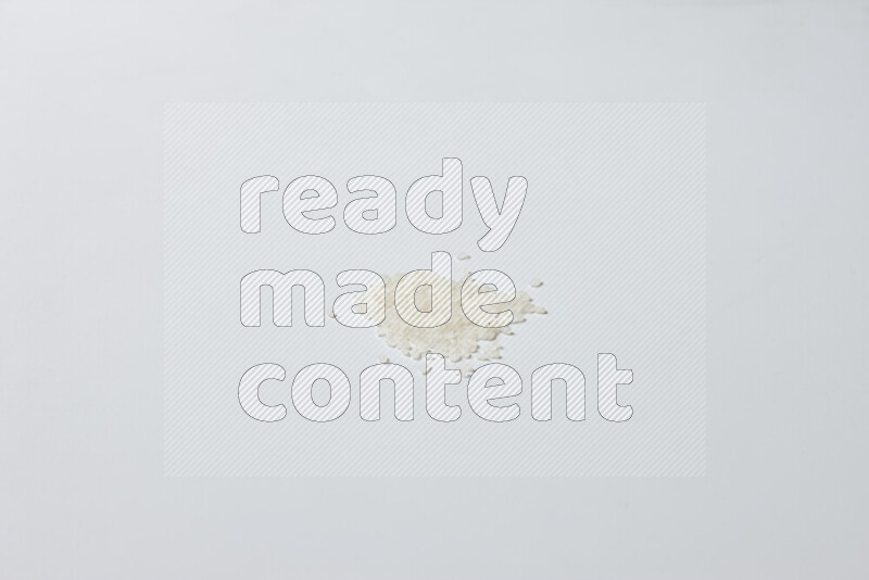 White rice on white background