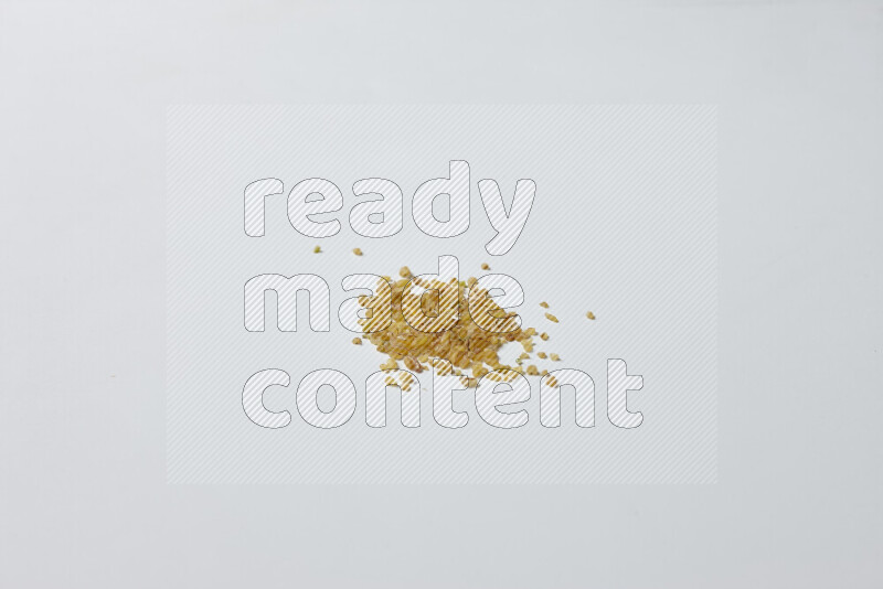 Coarse bulgur on white background