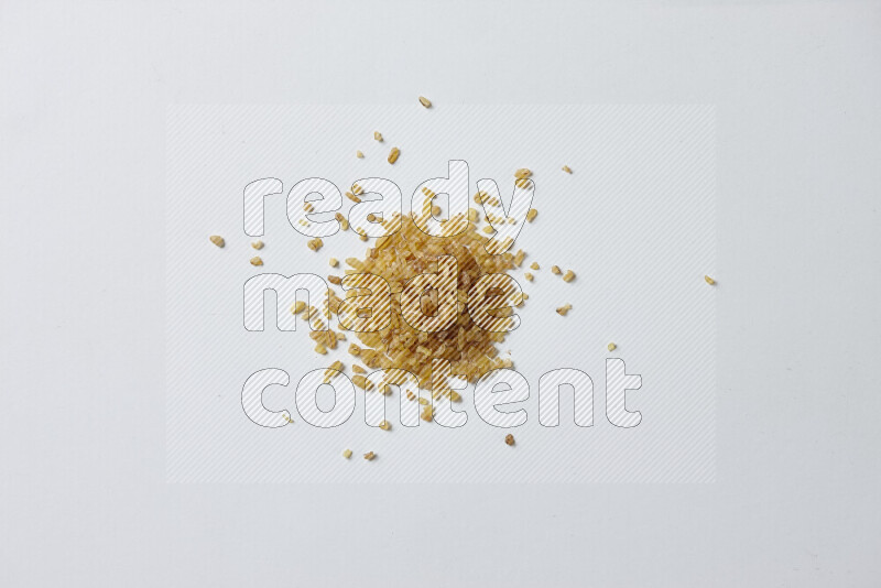 Coarse bulgur on white background