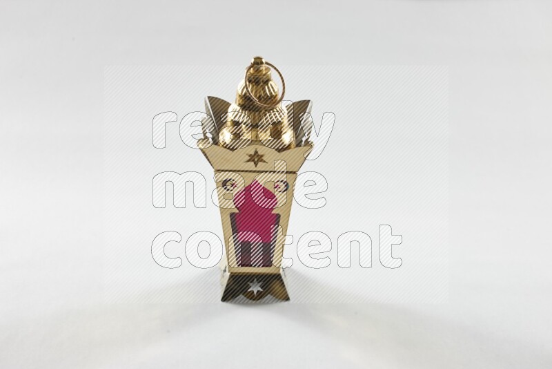 A ramadan lantern placed on white background