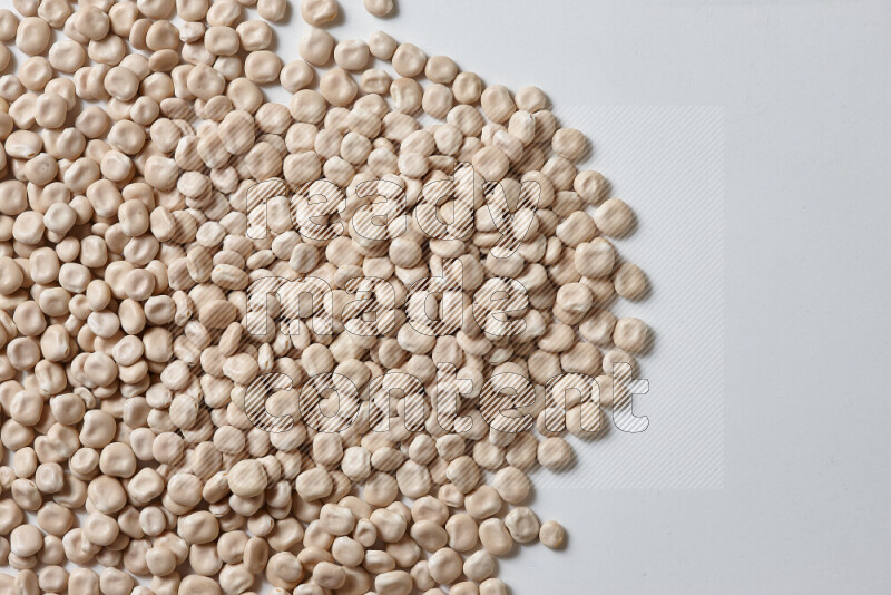 Lupin Beans on white background