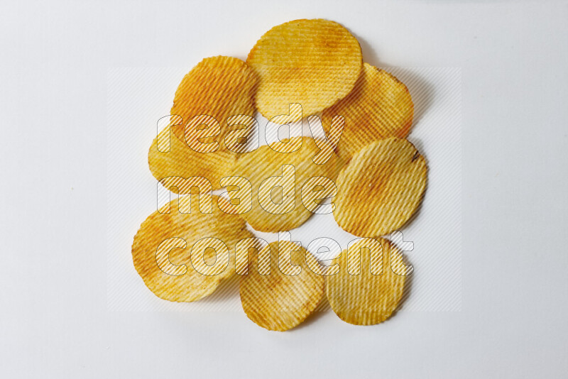 Chips snacks on white background