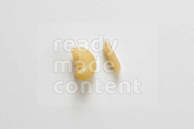 Different pasta types on white background