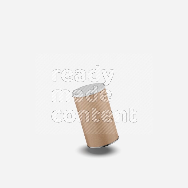 Kraft paper tube mockup with plastic cap isolated on white background 3d rendering