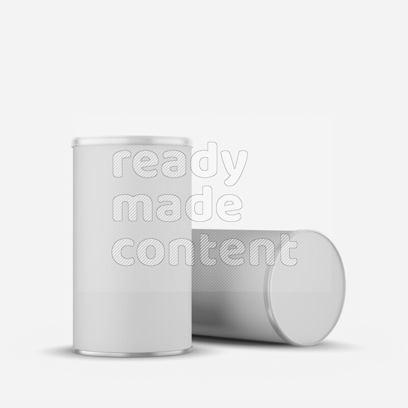 Paper tube mockup with matte label and plastic cap isolated on white background 3d rendering