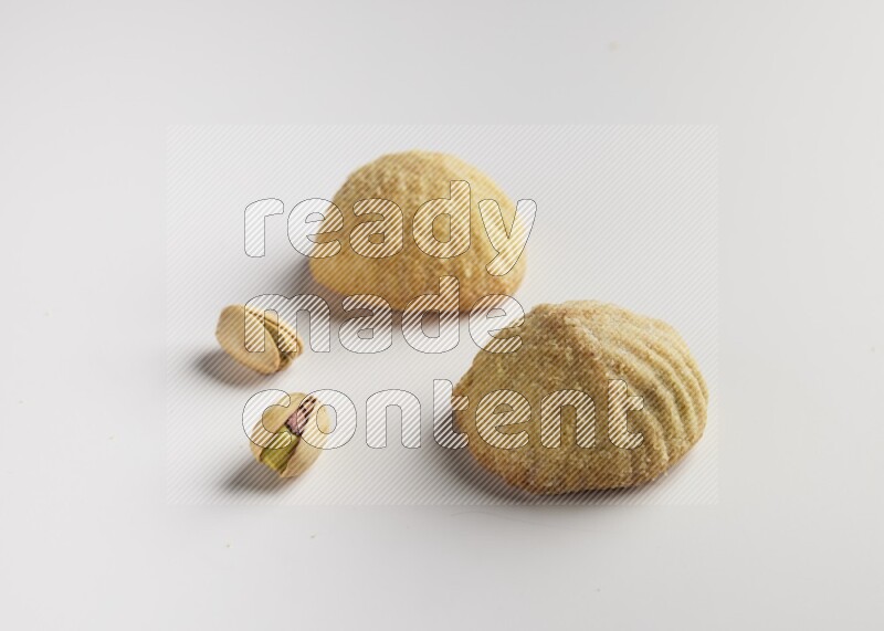 Two Pieces of Maamoul direct on white background